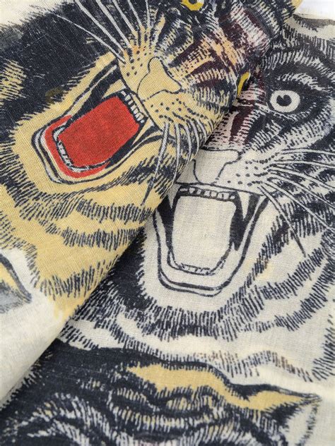 gucci tiger faces scarf|the house Gucci tiger.